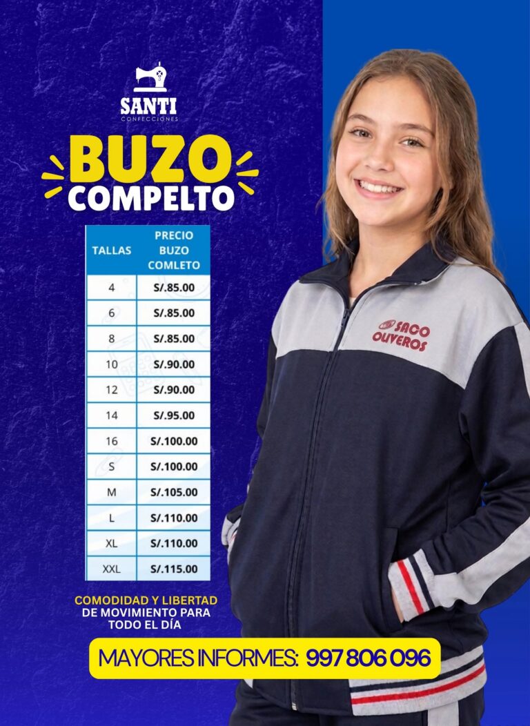 Buzo Completo de Saco Oliveros