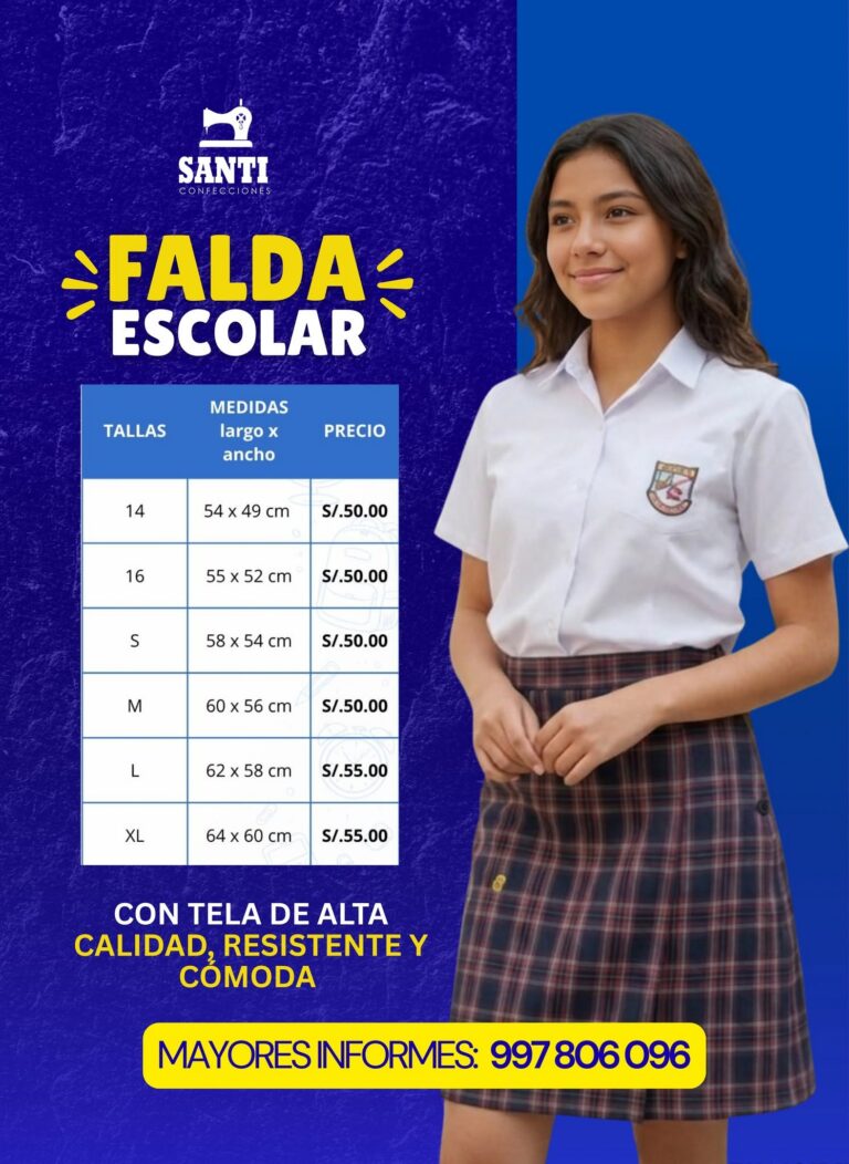 Falda Escolar de Saco Olivero