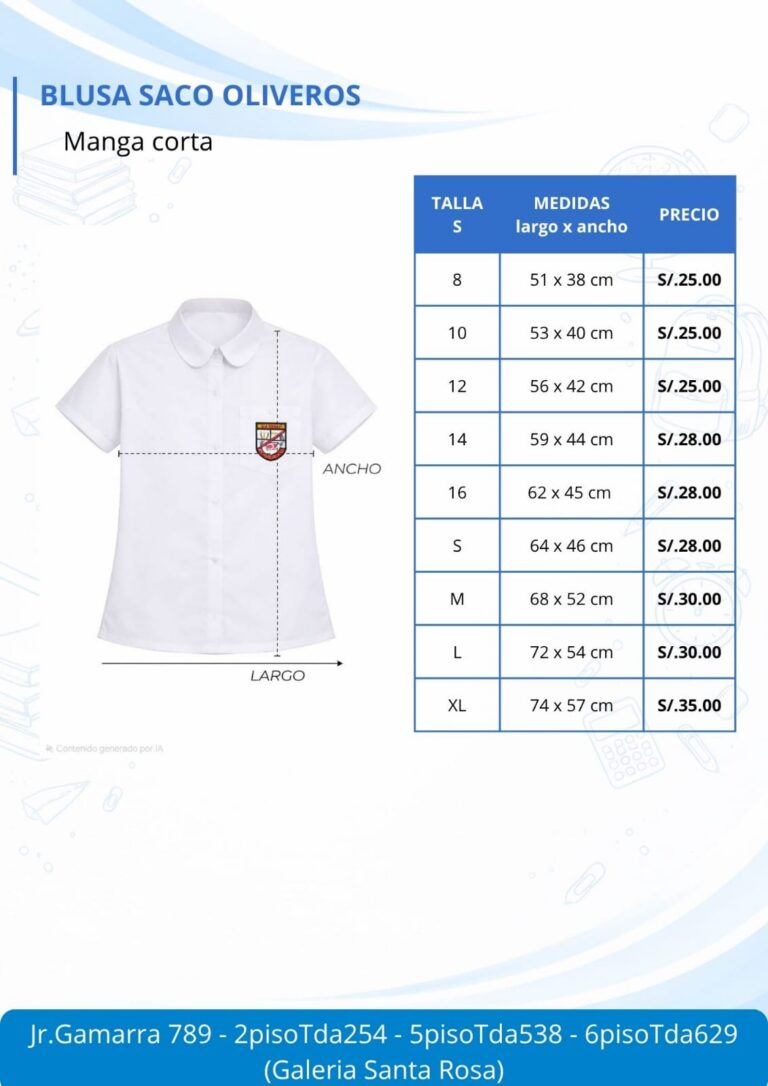 Camisa manga corta de Saco Oliveros