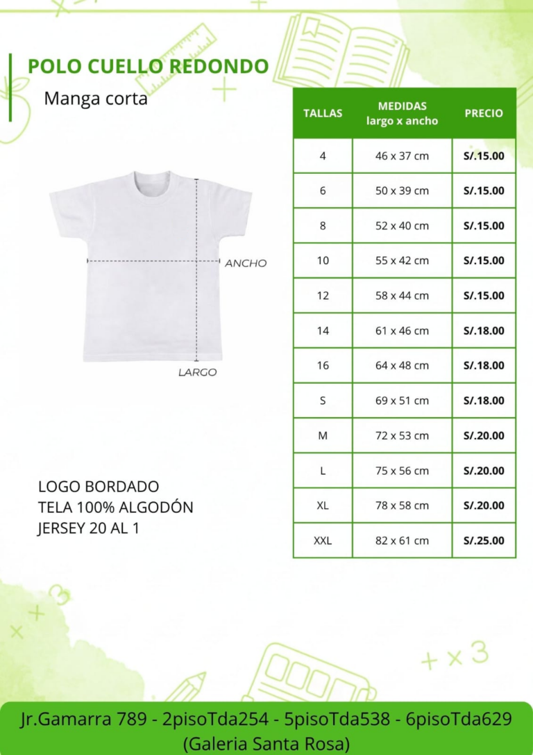 Polo Cuello Redondo Manga Corta de Saco Oliveros